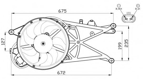 NRF 47489 Fan, radiator